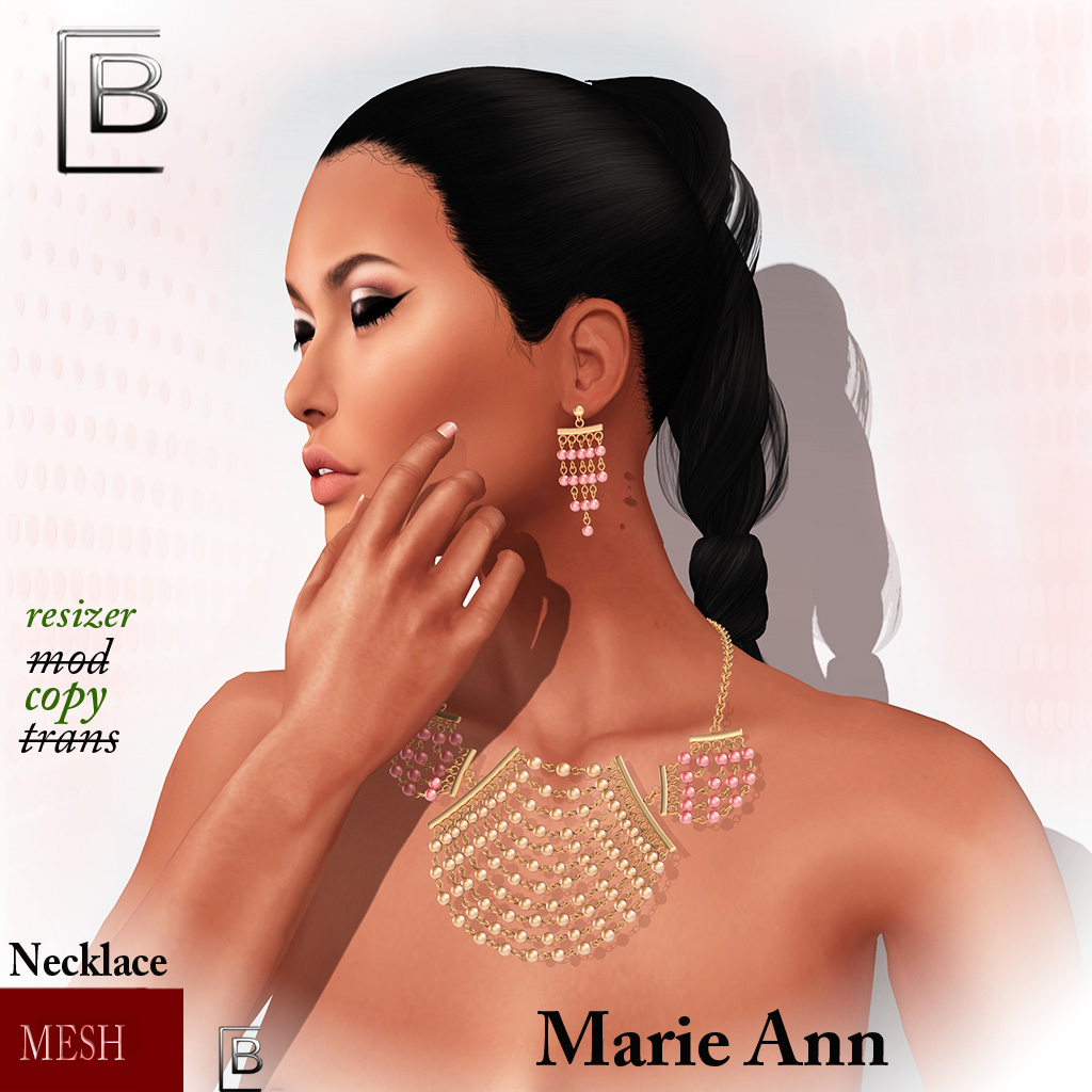 Baboom-MarieAnn- Necklace-earrings-redGold